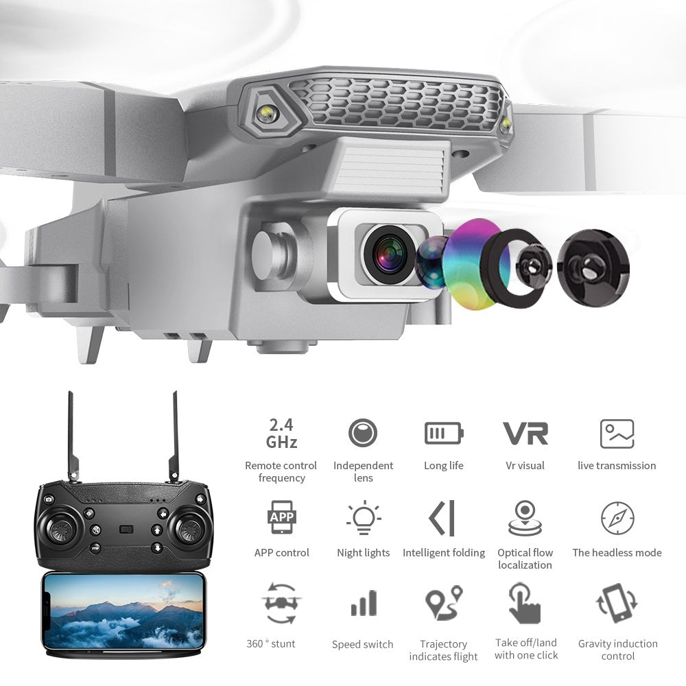 Drone Pieghevole 4K con Doppia Fotocamera e Telecomando